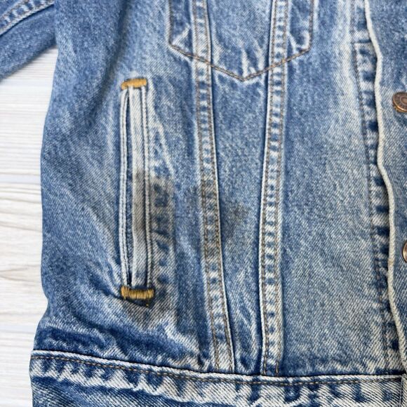 Levi's Denim Trucker Jacket Men's 38 Vintage 70506-0216 Distressed Faded Stained - Picture 13 of 15